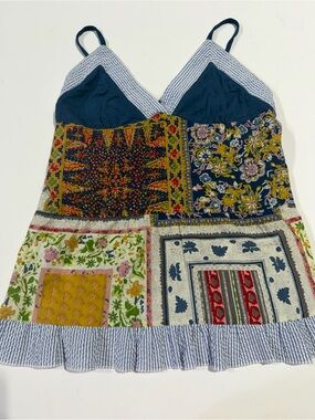 Papaya Navy Patchwork Floral tank top